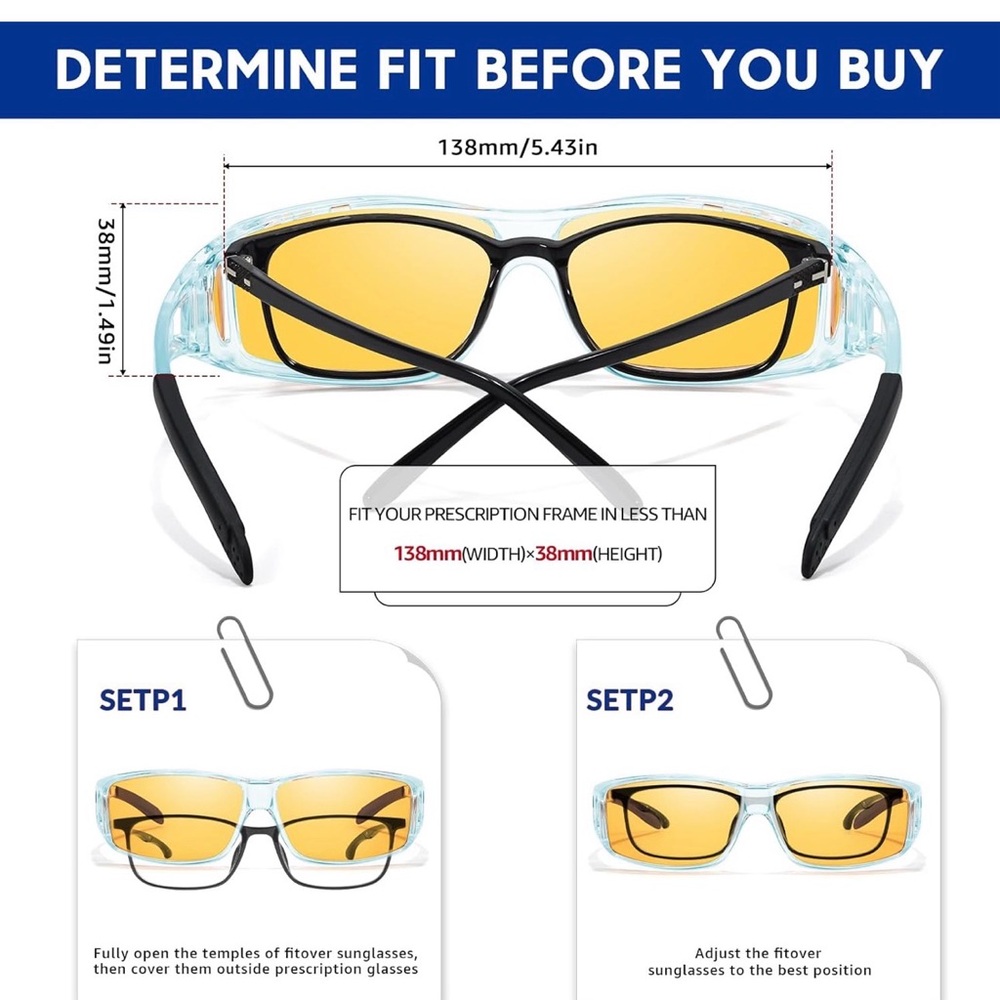 2-Pack Night Vision Driving Glasses: Clear & Safe Road Visibility
